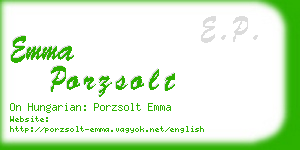 emma porzsolt business card